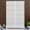MAYEERTY 72*47" Outdoor Black Metal Privacy Panel Screen for Patio, Classic Louvered