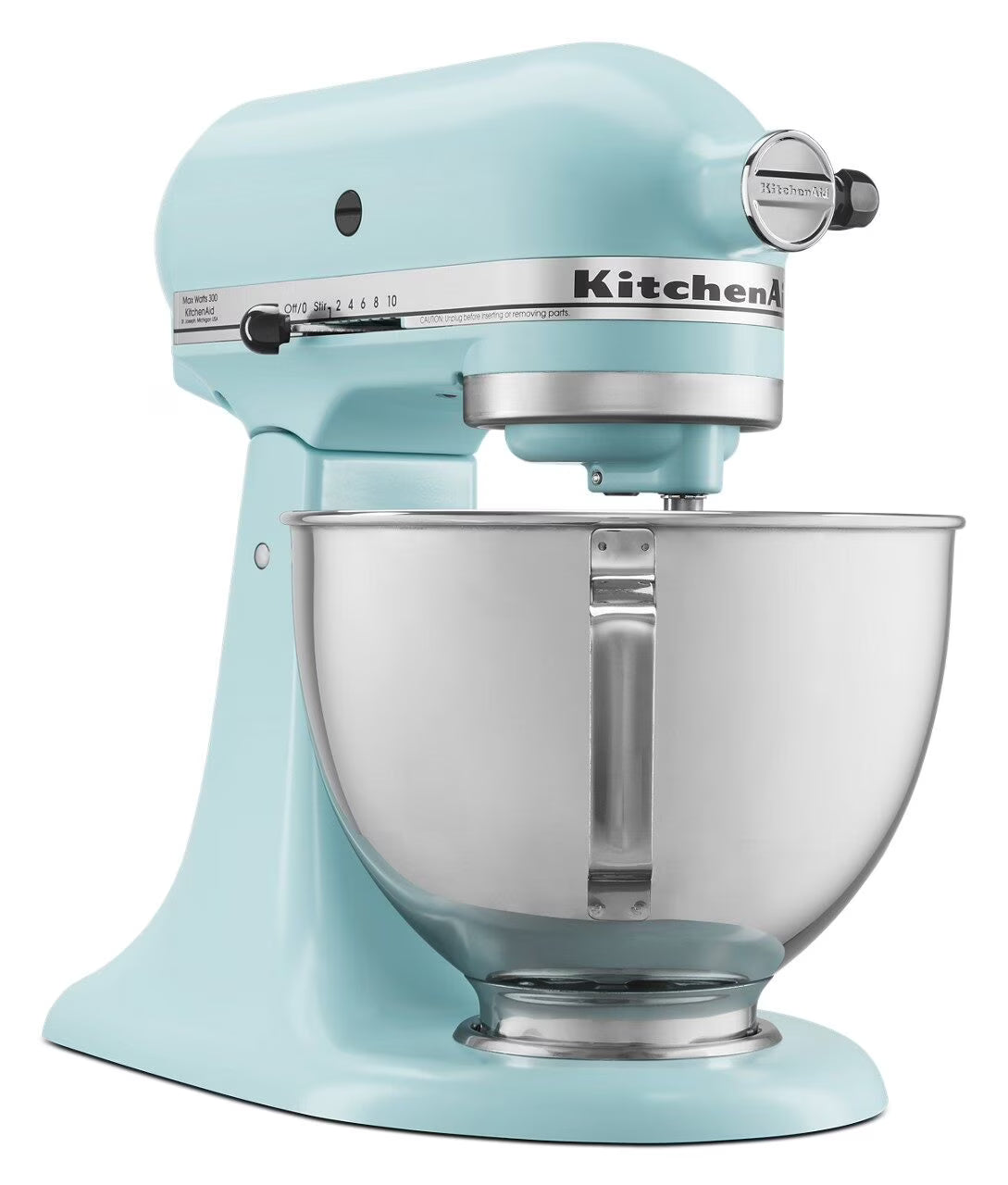 KitchenAid Deluxe Series 4.5 Quart Tilt-Head Stand Mixer with Stainless Bowl, Contour Silver, KSM97CU