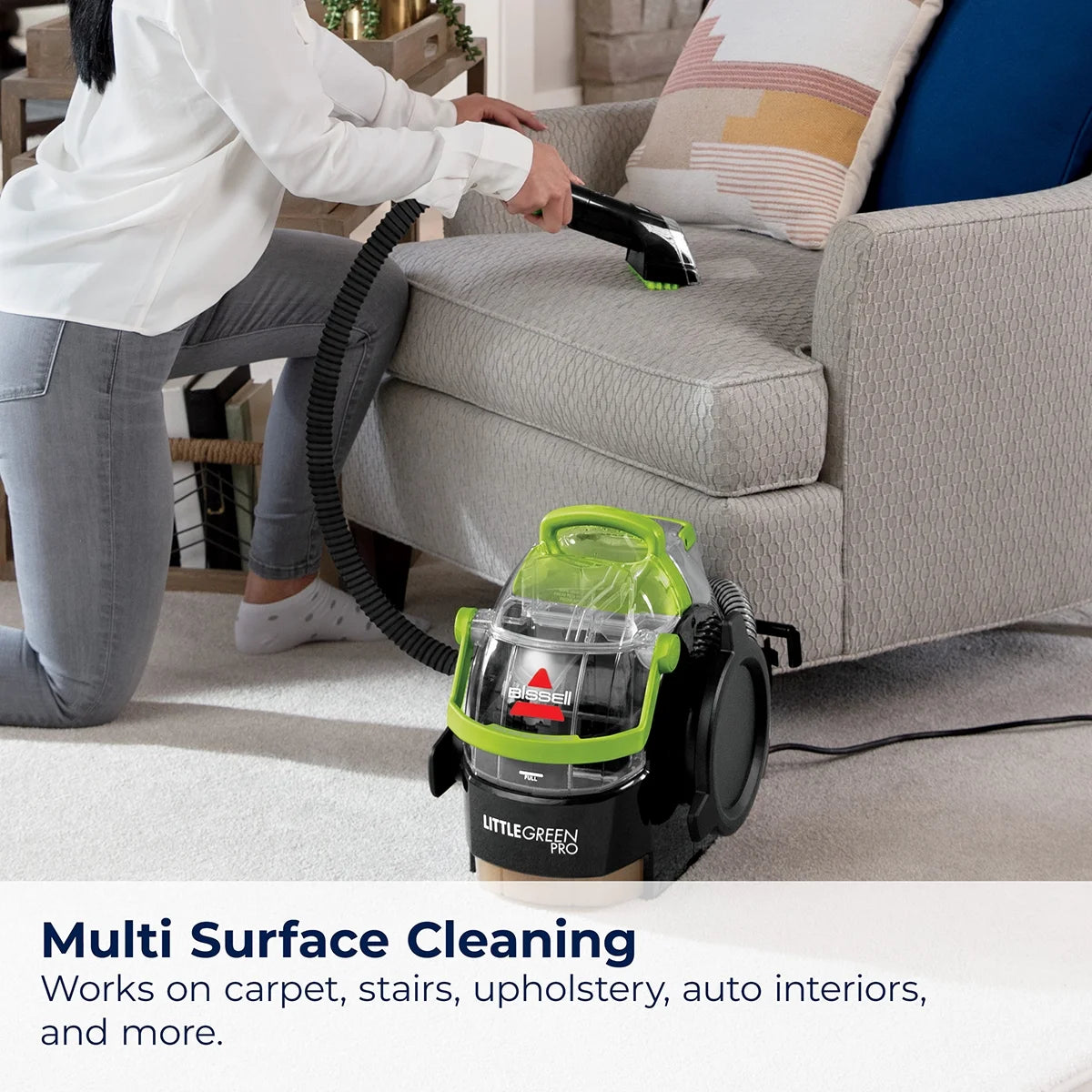 BISSELL Little Green Pro Portable Deep Cleaner, for Carpet, Upholstery, and Auto, Compact, Superior Suction, Professional Cleaning, StainProtect Technology, 2505