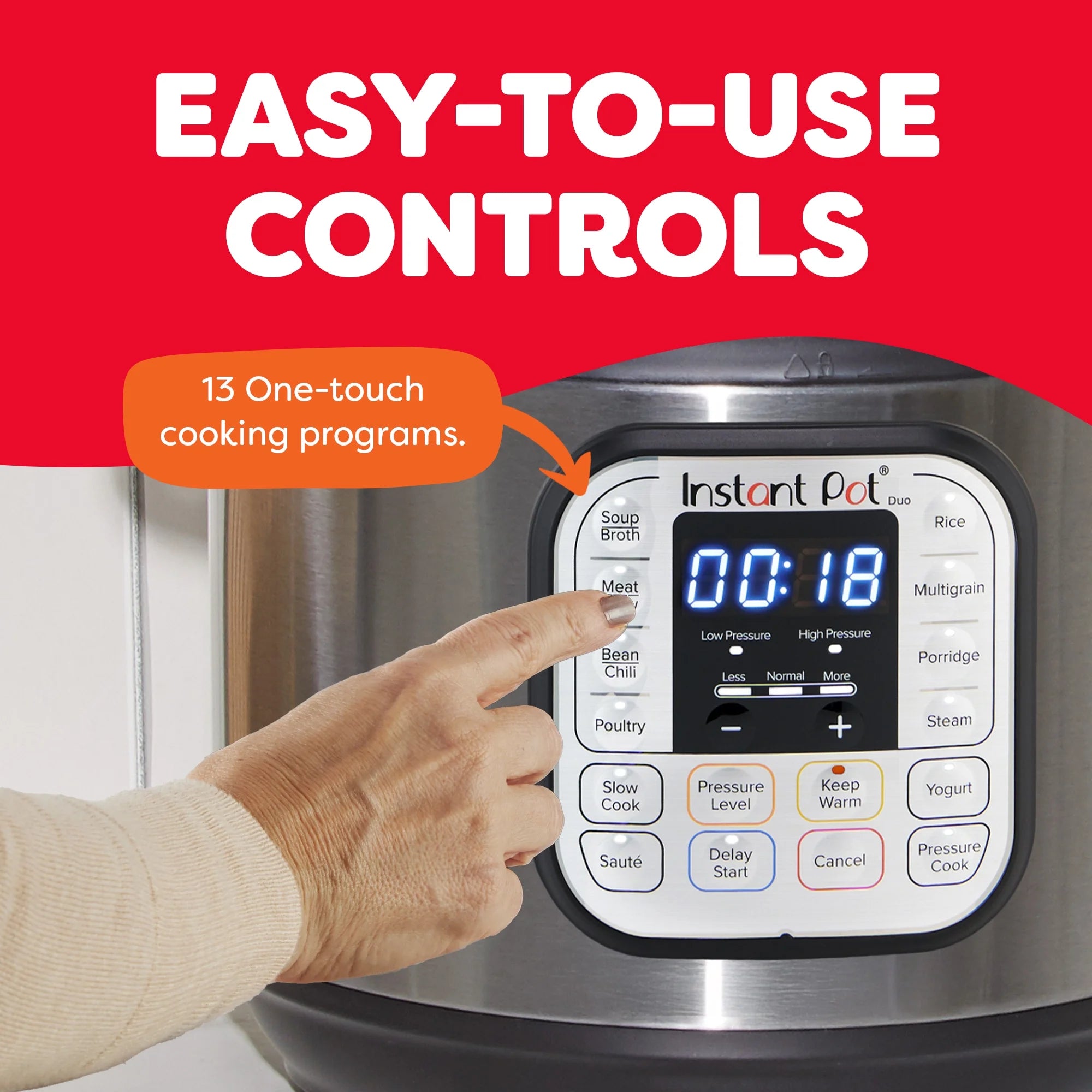 Instant Pot 6Qt DUO 7-in-1 Multi-Cooker, Pressure Cook, Slow Cook, & more, Stainless Steel