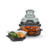 Ninja Crispi 4-in-1 Portable Glass Air Fryer Cooking System, 4-Qt & 6-Cup Containers, Cyberspace
