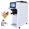 KFFKFF Commercial Ice Cream Machine 2.7-4gal/10-15L/H 4L Hopper Single Flavor Countertop Soft Serve Ice Cream Maker Auto Clean Pre-Cooling
