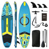 Genreen Inflatable Fishing Paddle Board 11" Stand up Paddle Board with Full SUP Premium Accessories