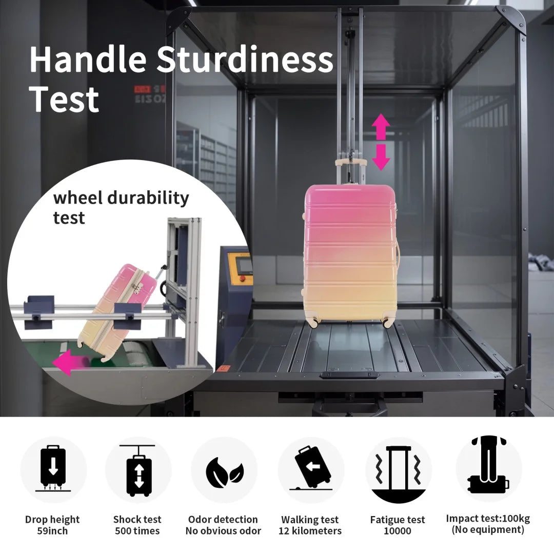 3 Piece Luggage Sets, Hard Shell Suitcase 20/24/28 Inches with TSA Lock and Spinner Wheels, Expandable Lightweight Travel Luggage for Men Women, Multicolor purple