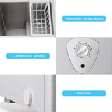 WANAI Chest Freezer 3.5 Cu Ft,Small Chest Freezer,Upright Single Door Refrigerator,White