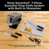 Ninja NeverDull 14-Piece Stainless Steel Essential Knife System with Built-in Sharpener, K12014 Black/Gray