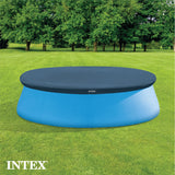 Intex Swim Center Round Inflatable Outdoor Lounge Pool with Pool Cover