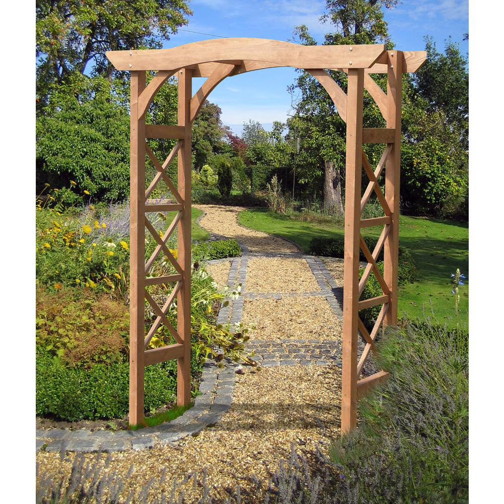 Venice 79.5" Wood Arbor - Brown