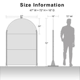 MAYEERTY 72*47" Outdoor Black Metal Privacy Panel Screen for Patio, Classic Louvered
