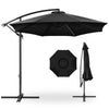Best Choice Products 10ft Offset Hanging Outdoor Market Patio Umbrella w/ Easy Tilt Adjustment - Tan