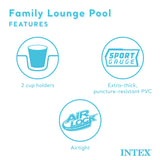 Intex Swim Center Round Inflatable Outdoor Lounge Pool with Pool Cover