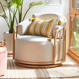 Better Homes & Gardens Lillian Swivel Birdcage Accent Chair, Cream Linen