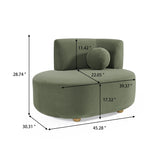 Better Homes & Gardens Juliet Modern Boucle Chaise & Storage Ottoman, Pearl