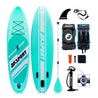 10'6" Inflatable All Around Stand up Paddle Board Kit, Mint Green