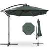 Best Choice Products 10ft Offset Hanging Outdoor Market Patio Umbrella w/ Easy Tilt Adjustment - Tan