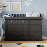 OXYLIFE 45" Baby Nursery Changing Table Dresser with 4 Drawers and Shelf for Nursery Room, White