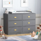 OXYLIFE 45" Baby Nursery Changing Table Dresser with 4 Drawers and Shelf for Nursery Room, White