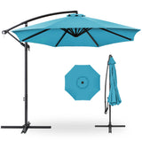 Best Choice Products 10ft Offset Hanging Outdoor Market Patio Umbrella w/ Easy Tilt Adjustment - Tan