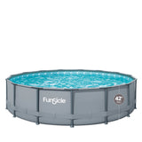 15ft Oasis Round Above Ground Metal Frame Swimming Pool, Includes SkimmerPlus Pump, Age 6 & up