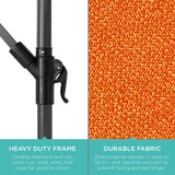 Best Choice Products 10ft Offset Hanging Outdoor Market Patio Umbrella w/ Easy Tilt Adjustment - Tan