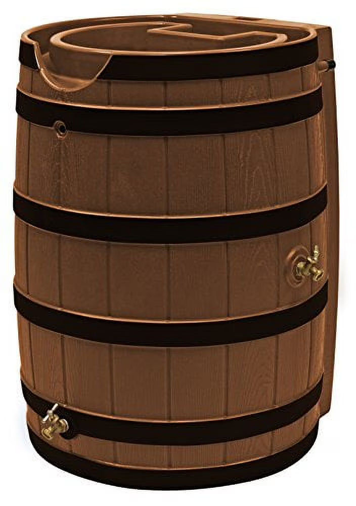 Rain Wizard 65 Gallon Rain Barrel with Darkened Ribs - Terra Cotta