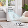 8000 BTU Mobile Portable Air Conditioner with Cooling, Dehumidifier, and Ventilating with Remote Control, 2 Speed Fans, 24-Hour Timer for Bedroom, Living Room, Home Office, White