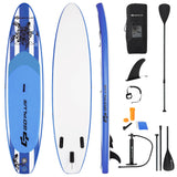 Goplus 11?Inflatable Stand Up Paddle Board SUP W/Carrying Bag Aluminum Paddle Navy
