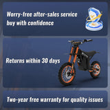 TUTTIO Soleil01 Adult Electric Dirt Bike (with Branded Helmet), 2000W, 48V 21Ah Battery, 37Mph Full Suspension Mountain E-Bike, 200Nm Torque All-Terrain Electric Motorcycle