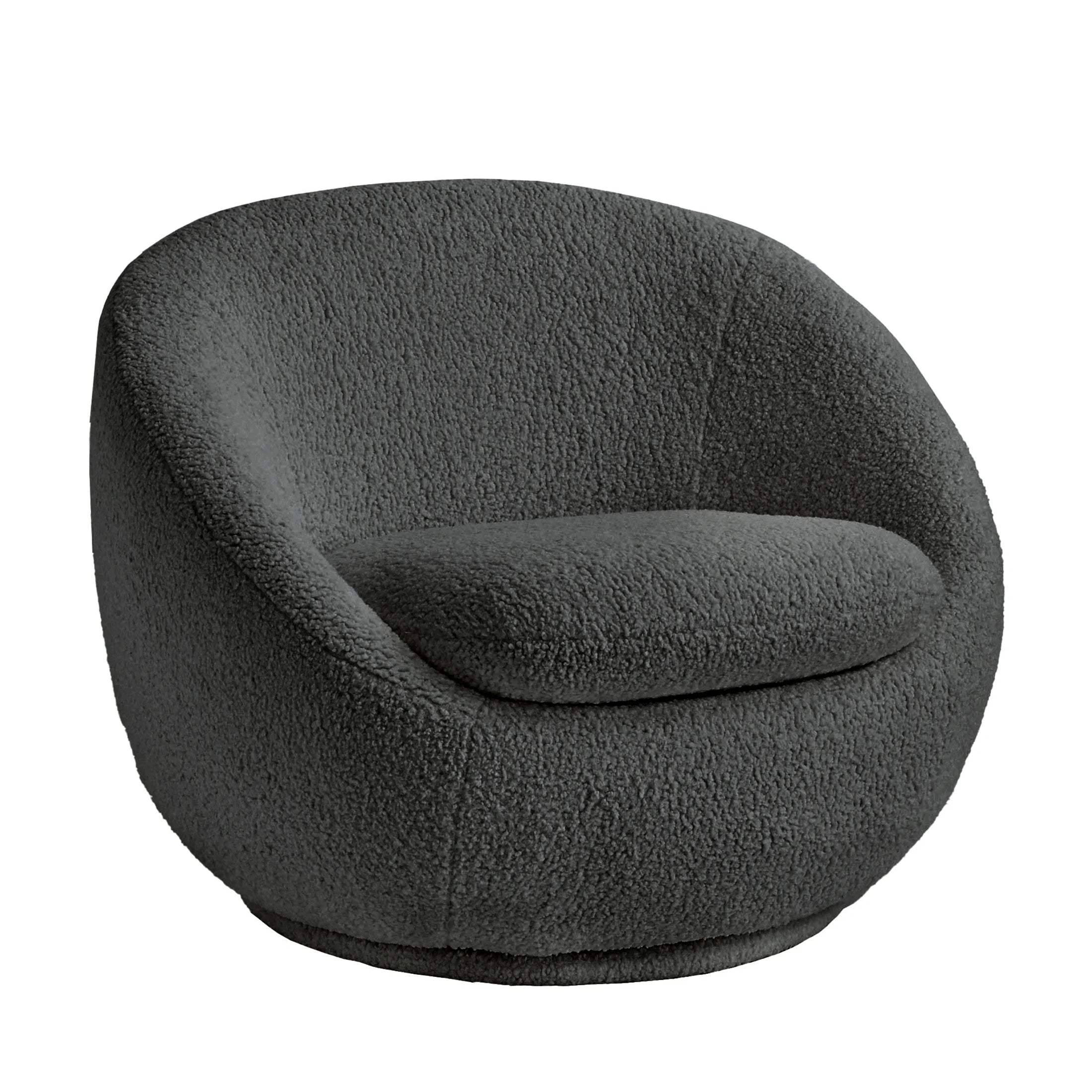 Better Homes & Gardens Mira Swivel Accent Chair, Cream Shearling