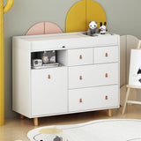 OXYLIFE 45" Baby Nursery Changing Table Dresser with 4 Drawers and Shelf for Nursery Room, White