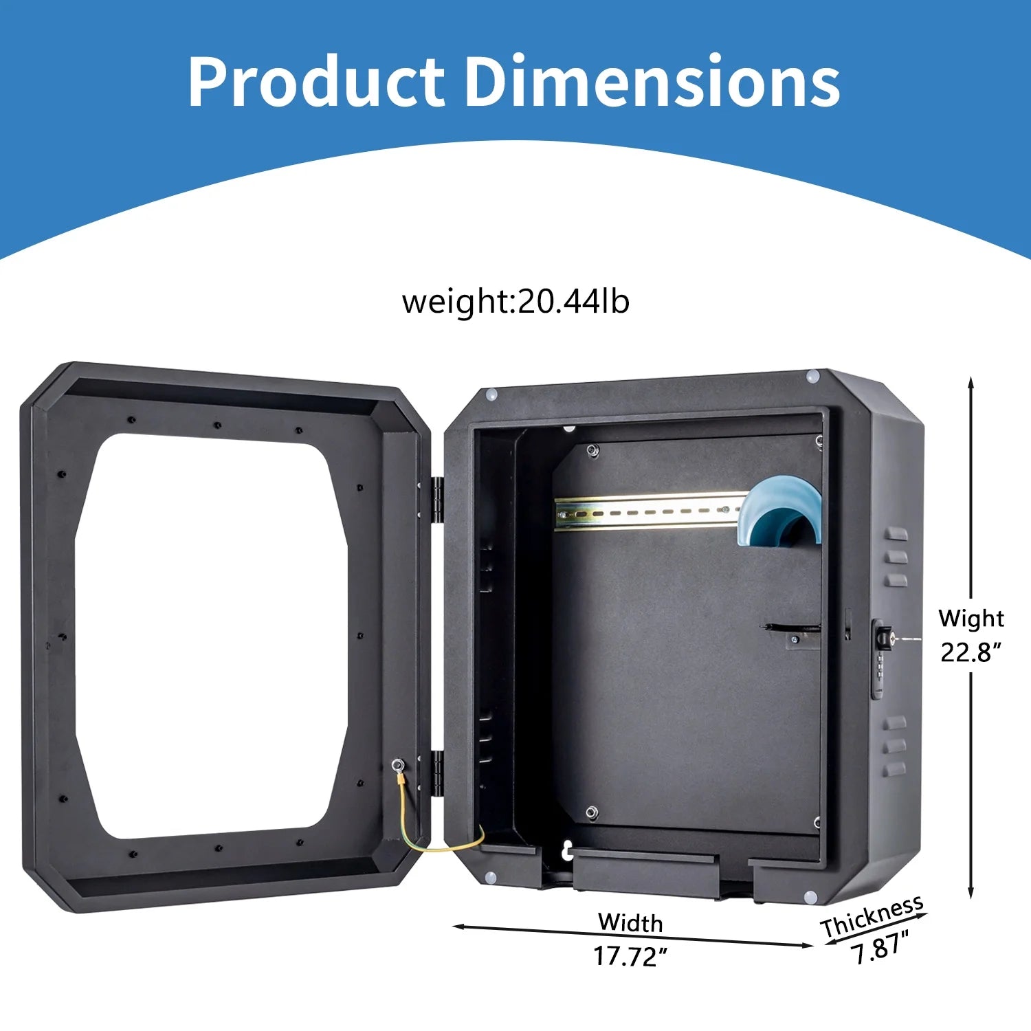 Wall-Mounted Charging Station Box for EV Car Charger Including Tesla Indoor/Outdoor WCharging Station Box (Dark Black)