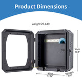 Wall-Mounted Charging Station Box for EV Car Charger Including Tesla Indoor/Outdoor WCharging Station Box (Dark Black)