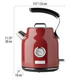 Haden Dorset 1.7 Liter Electric Water Kettle with Base, Putty & Chrome