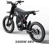 2000W Electric Dirt Bike for Adults Ridingtimes GT73 UL2849,Brushless Hub Motor,18.2AH*2 Electric Bike with 25\" tires digital screen Carbon Steel,Black
