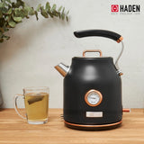 Haden Dorset 1.7 Liter Electric Water Kettle with Base, Putty & Chrome