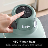 Ninja Crispi 4-in-1 Portable Glass Air Fryer Cooking System, 4-Qt & 6-Cup Containers, Cyberspace