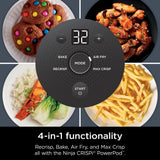 Ninja Crispi 4-in-1 Portable Glass Air Fryer Cooking System, 4-Qt & 6-Cup Containers, Cyberspace