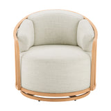 Better Homes & Gardens Lillian Swivel Birdcage Accent Chair, Cream Linen