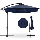 Best Choice Products 10ft Offset Hanging Outdoor Market Patio Umbrella w/ Easy Tilt Adjustment - Tan