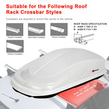 Goplus 14 Cubic Feet Cargo Box Dual-Sided Opening Rooftop Carrier Heavy Duty White