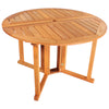 47.25" Malaysian Hardwood Gateleg Outdoor Dining Table