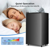 Beddle Mini Fridge with Freezer 3.2 Cu.ft Small Refrigerator for Dorm Bedroom, Compact Refrigerators Single Door Adjustable Thermostat Low Noise,Silver
