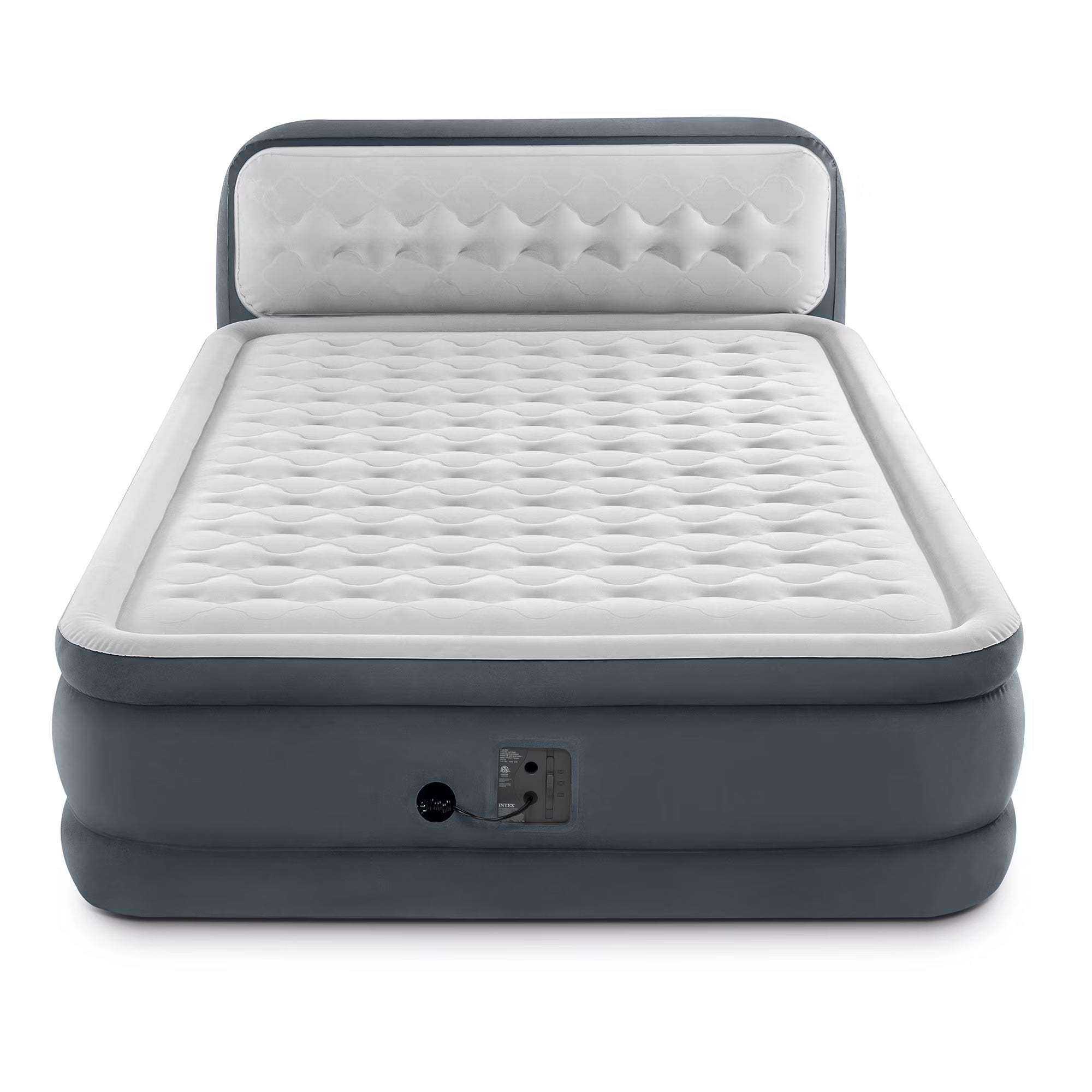 Ultra Plush Dura Beam Deluxe Airbed with Built In Pump & Headboard, Queen