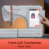 Poolin EOC05 Embroidery Machine 4x9.25" Area, 7" Touch Screen with kit