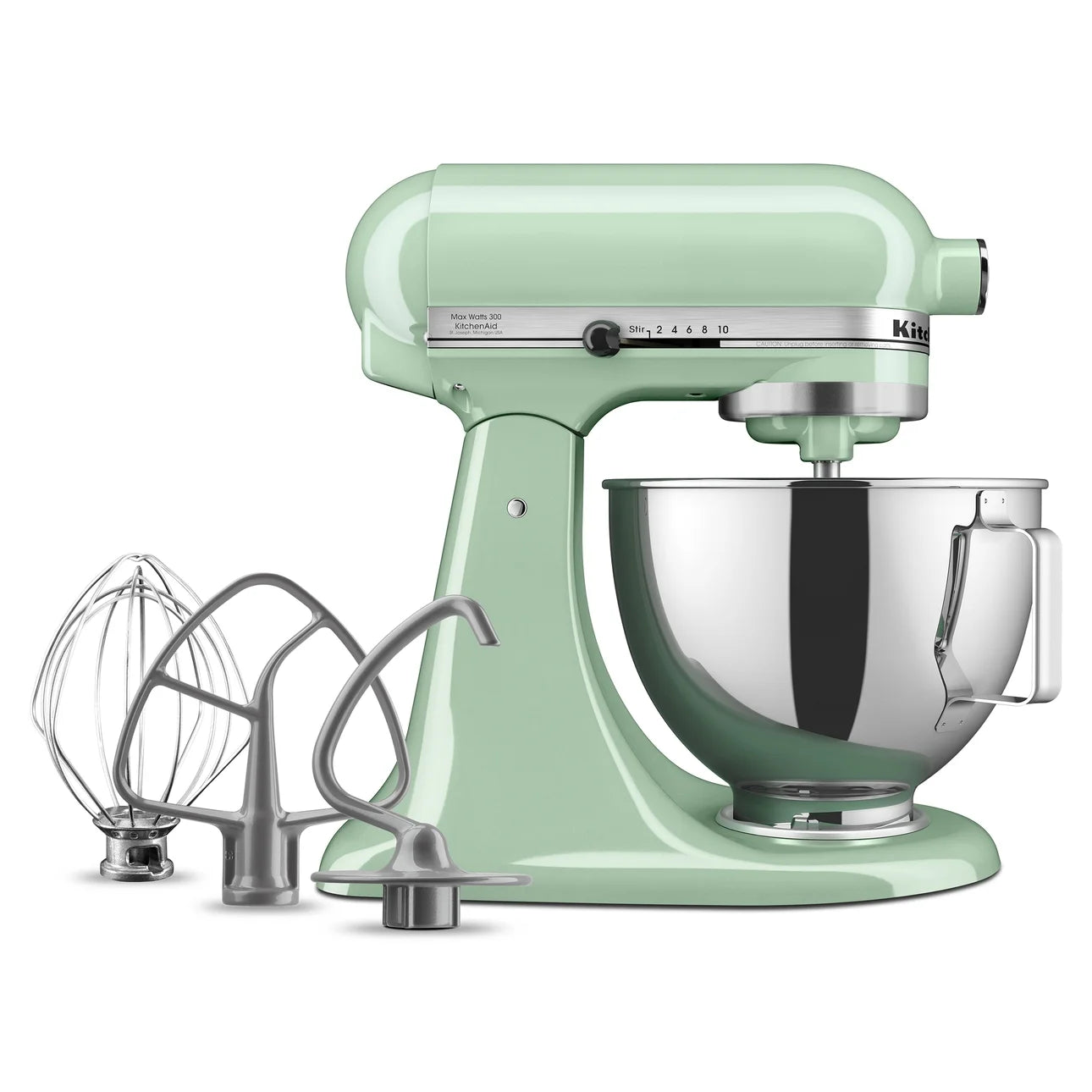 KitchenAid Deluxe Series 4.5 Quart Tilt-Head Stand Mixer with Stainless Bowl, Contour Silver, KSM97CU