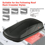 Goplus 14 Cubic Feet Cargo Box Dual-Sided Opening Rooftop Carrier Heavy Duty White