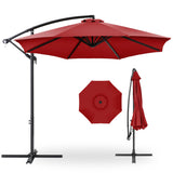 Best Choice Products 10ft Offset Hanging Outdoor Market Patio Umbrella w/ Easy Tilt Adjustment - Tan