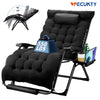 XXL Oversize Zero Gravity Chair - 500lb Capacity, 33-Inch Wide Padded Seat, Folding Travel Recliner for Outdoor / Indoor Use - Patio, Lawn, Black, Portable and Heavy Duty