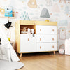 OXYLIFE 45" Baby Nursery Changing Table Dresser with 4 Drawers and Shelf for Nursery Room, White
