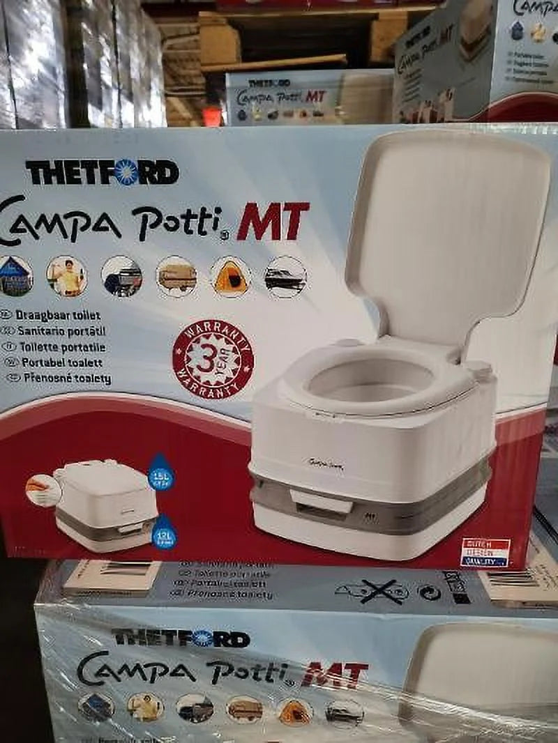 Thetford Campa-Potti MT, 4-gal Portable Toilet, Length 16.8 x Width 15.1 in x Height 13 in.